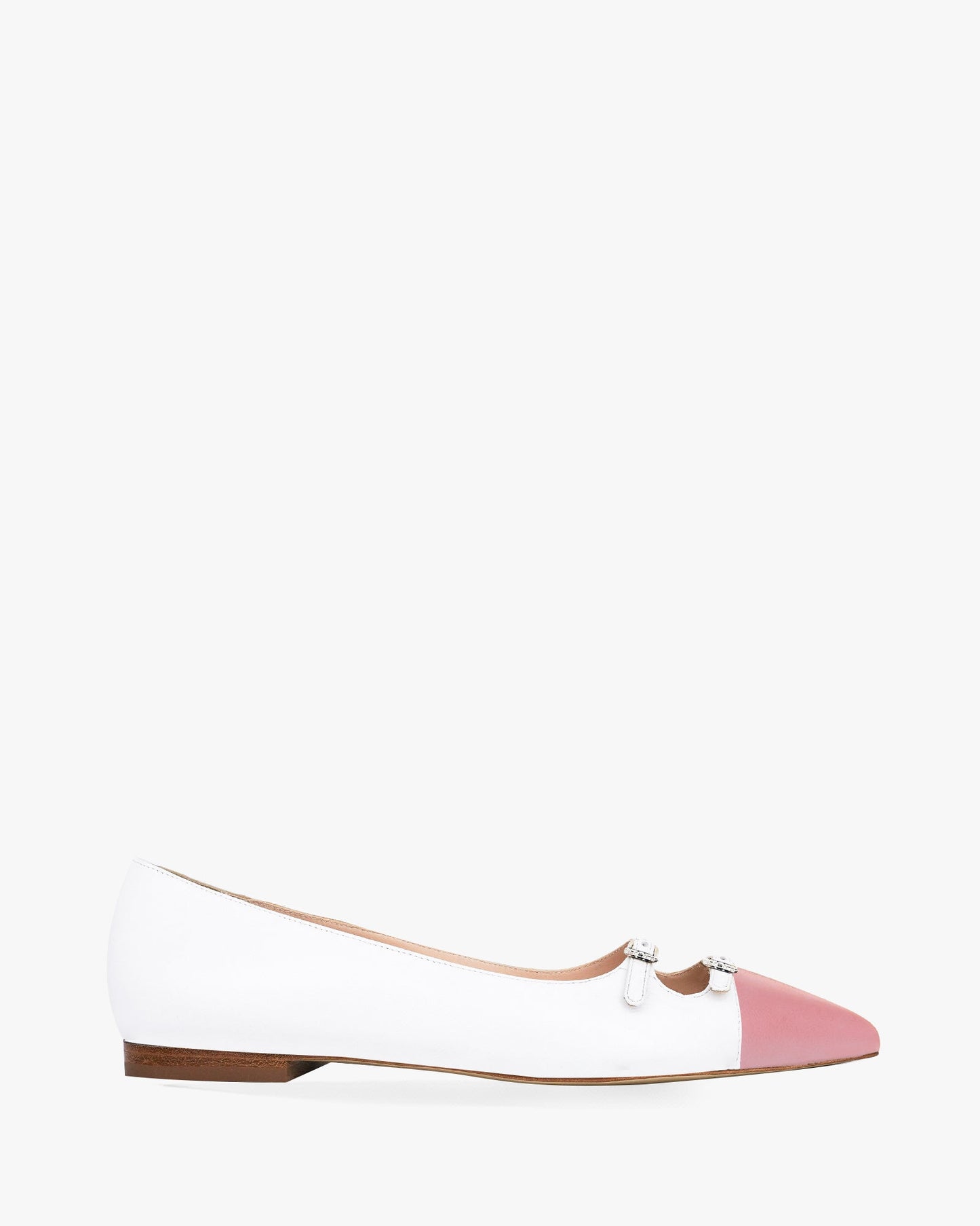 white-pink / crystal buckles