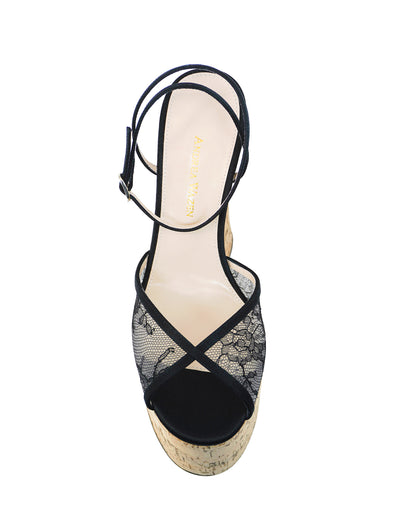 BARDOT CORK WEDGE LACE 150