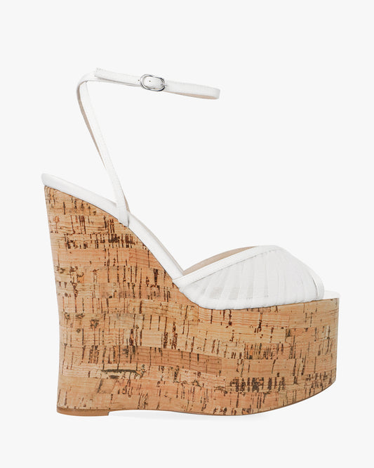 BARDOT CORK WEDGE TULLE 150