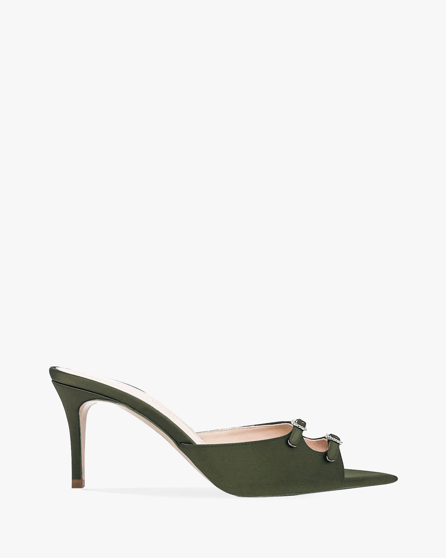 khaki / crystal buckles