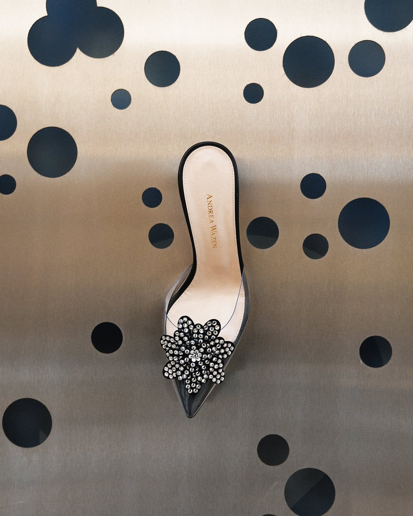 FLORA PVC GLITZ MULE 85