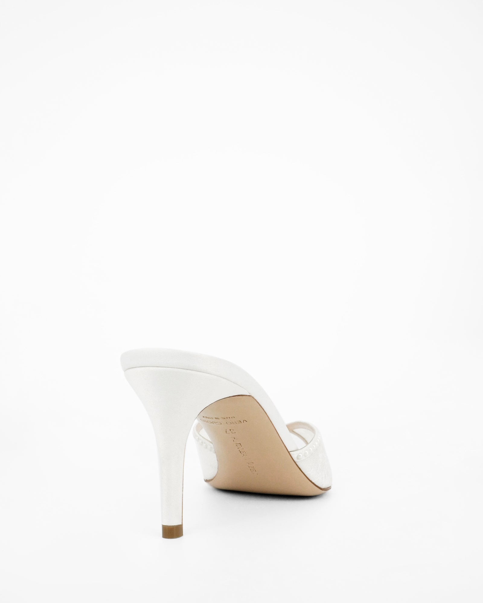 Andrea Wazen Lace Crystal Mule White 37 ミディアムヒール KATY MULE LACE PEARL 75 – Andrea Wazen