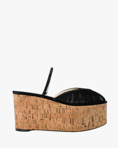 PALOMA CORK WEDGE GLITZ 90