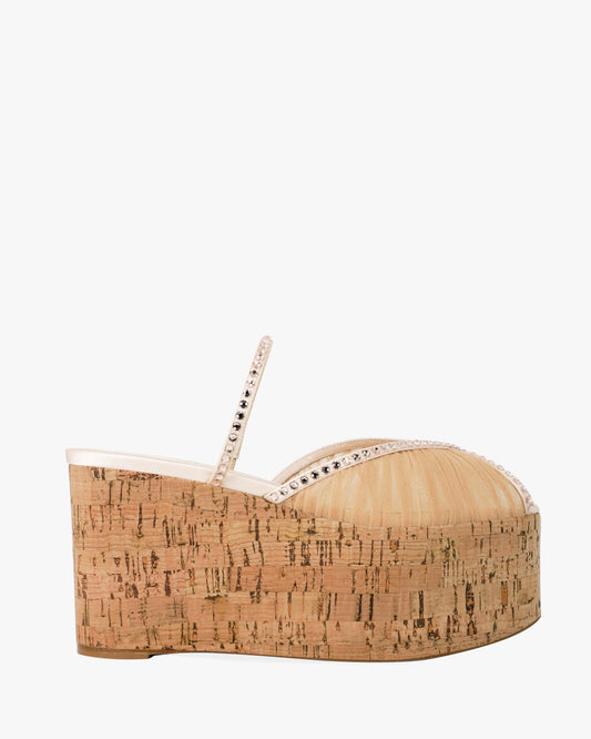 PALOMA CORK WEDGE GLITZ 90
