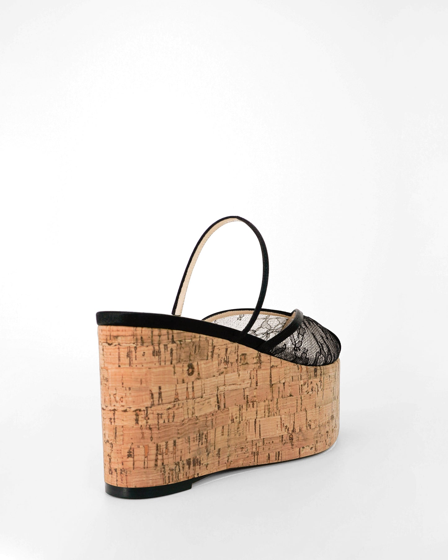 PALOMA CORK WEDGE LACE 90