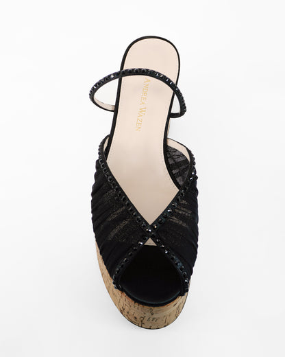 PALOMA CORK WEDGE GLITZ 90