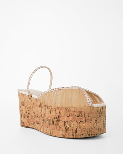 PALOMA CORK WEDGE GLITZ 90