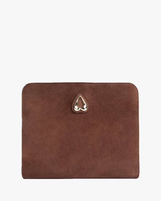 AW HEART POUCH SUEDE