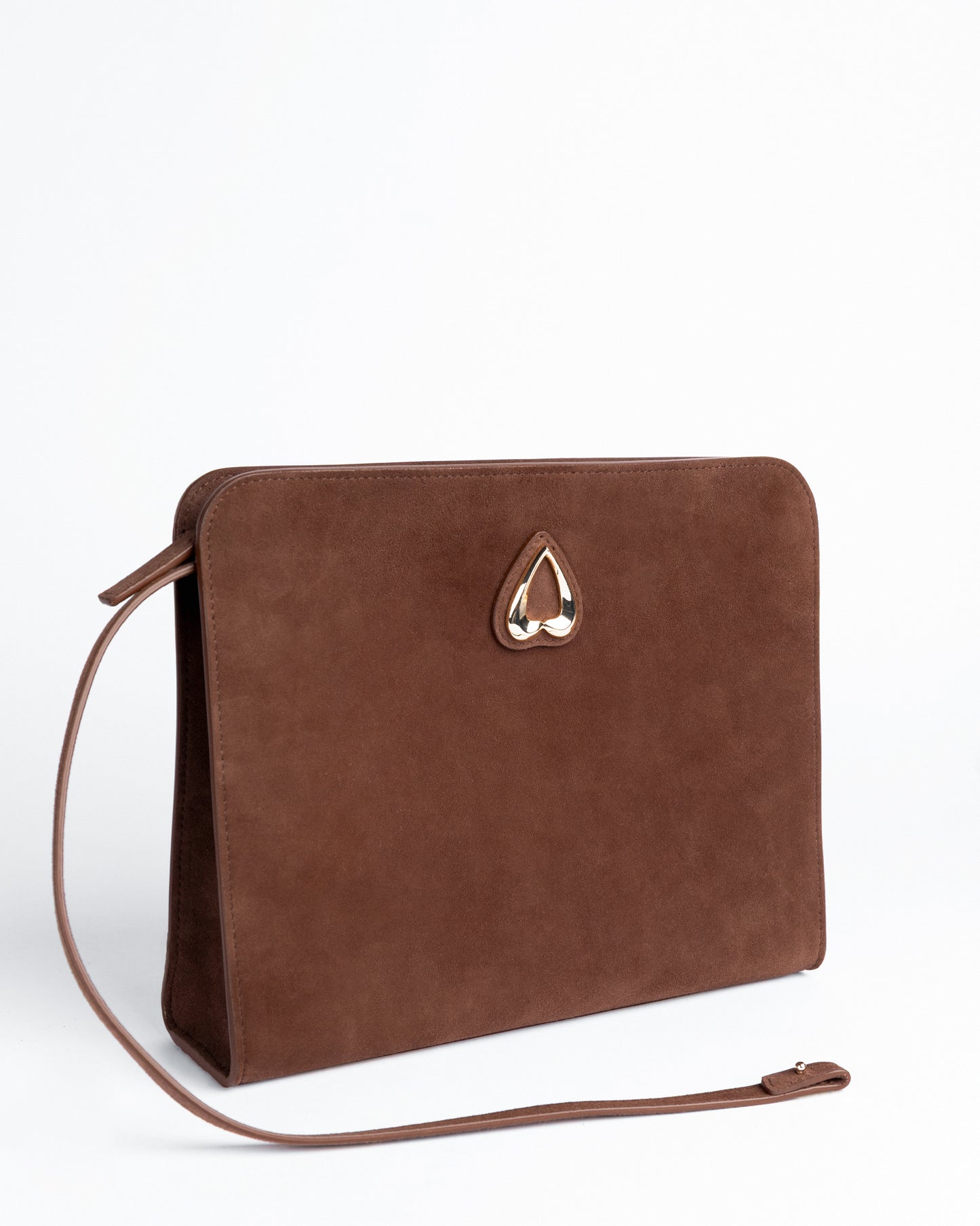 AW HEART POUCH SUEDE