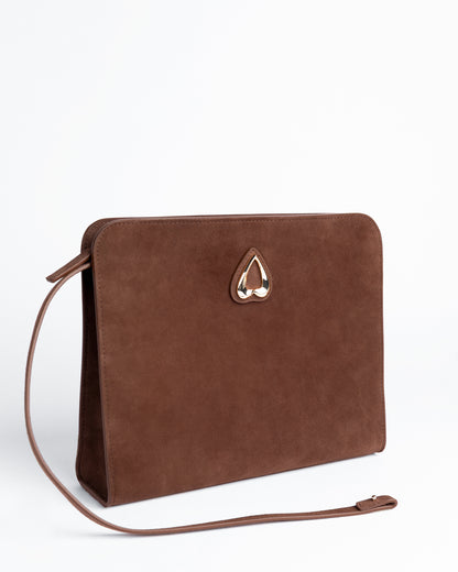 AW HEART POUCH SUEDE
