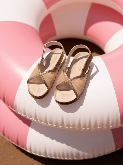 BARDOT MINI CORK METALLIC