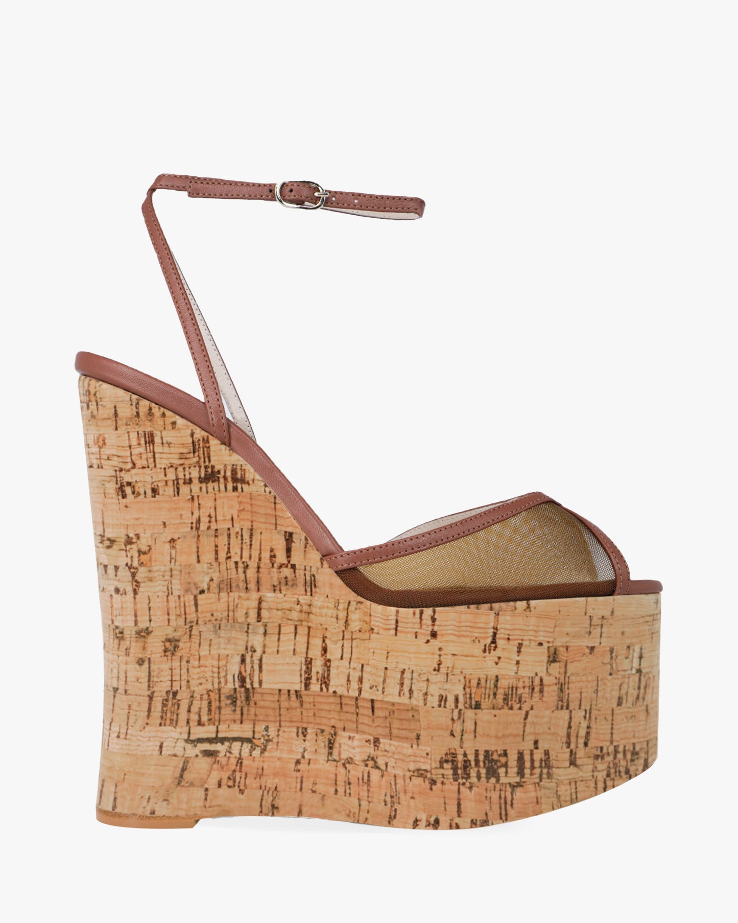 BARDOT CORK WEDGE MESH 150