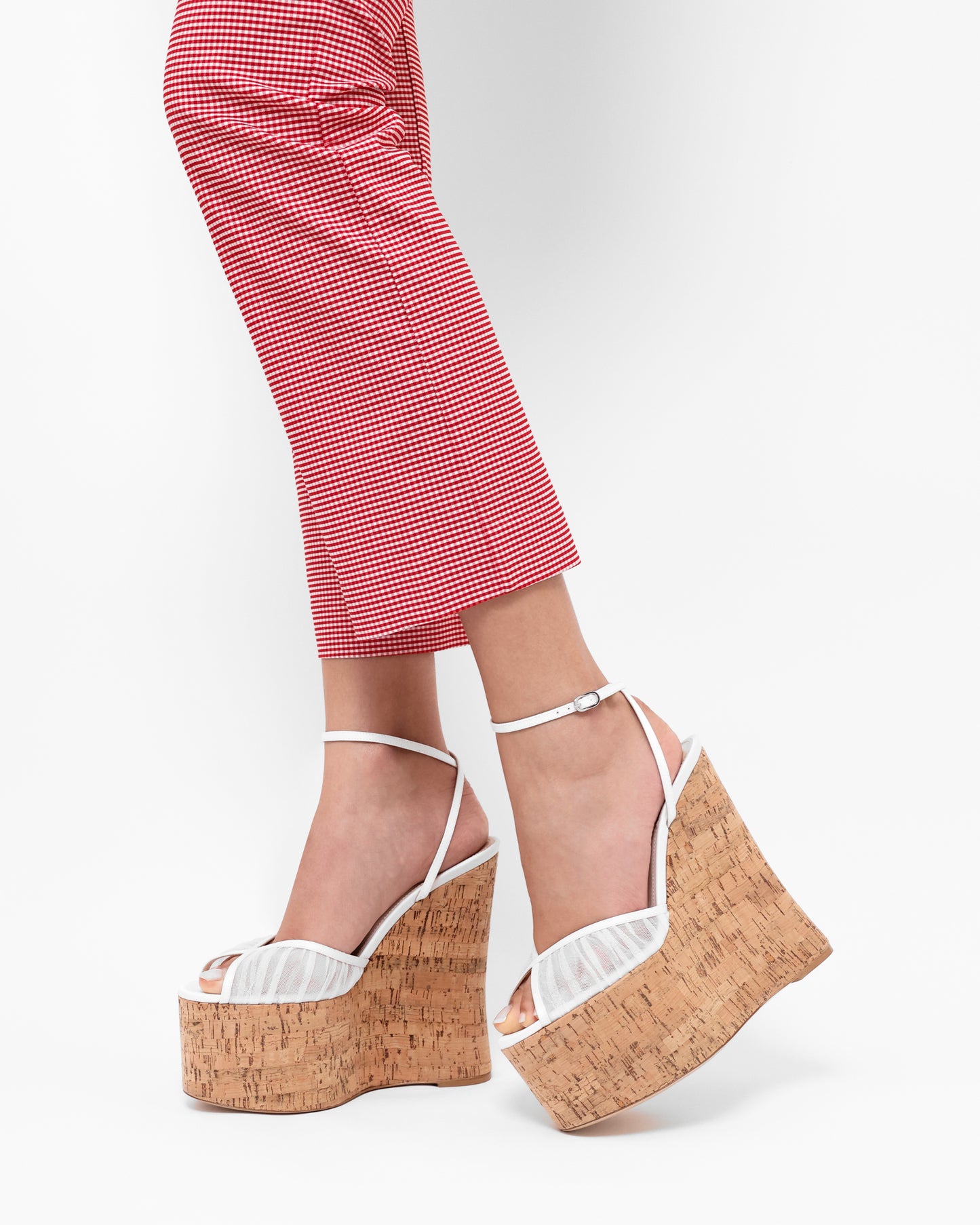 BARDOT CORK WEDGE TULLE 150