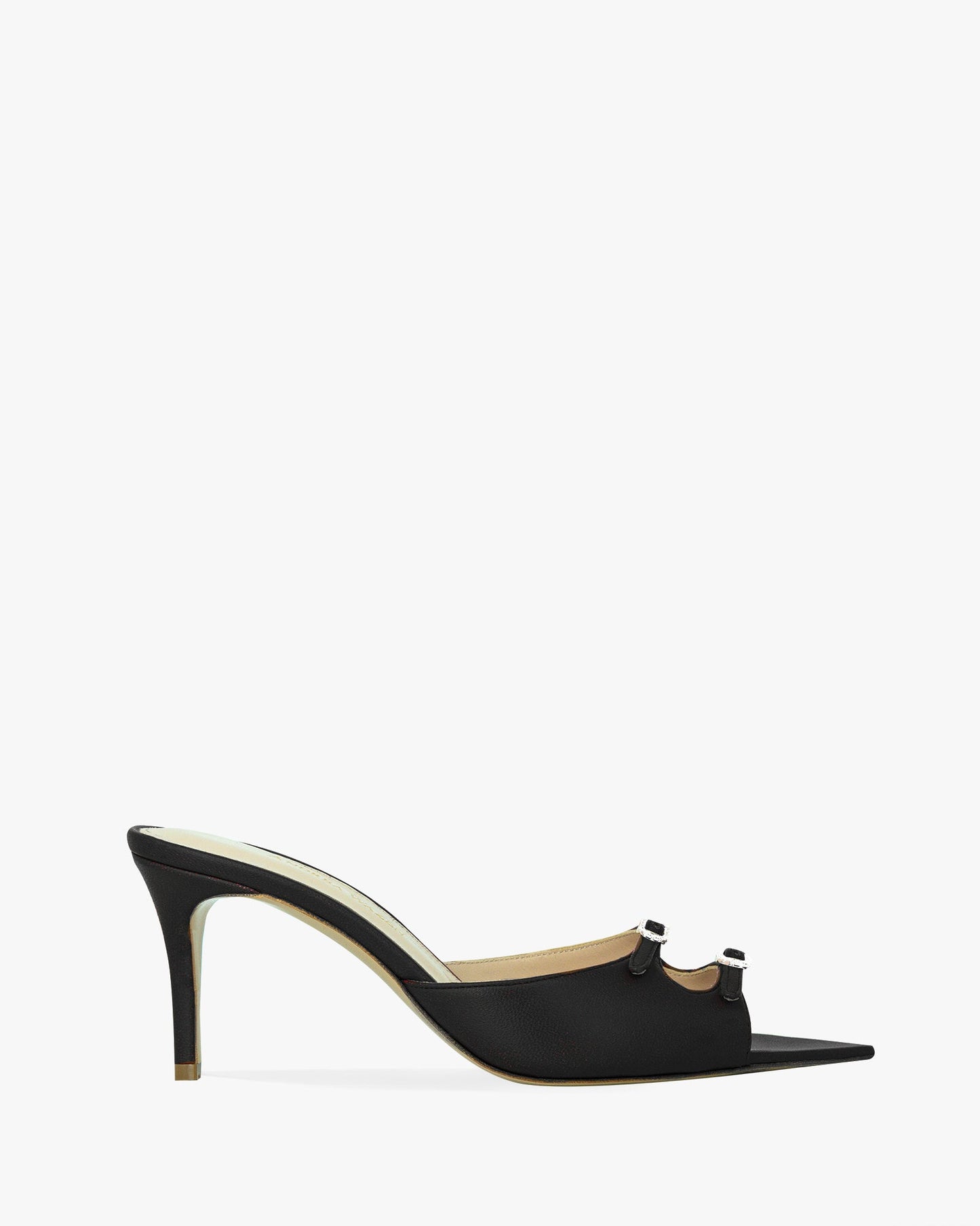 black / crystal buckles