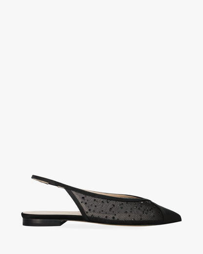 INES FLAT SLING MESH GLITZ 10