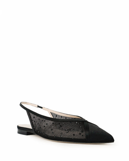 INES FLAT SLING MESH GLITZ 10