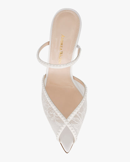 KATY WEDGE LACE PEARL 105