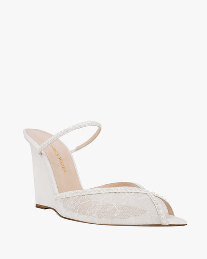 KATY WEDGE LACE PEARL 105