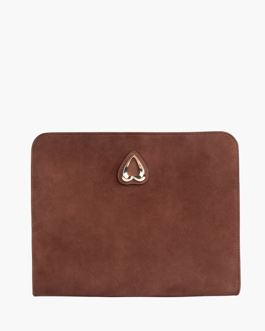 AW HEART POUCH SUEDE